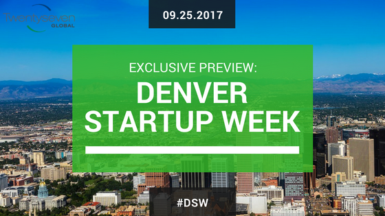 Denver skyline for Denver Startup Week 2017