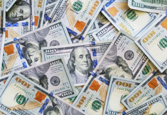 AWS billing alerts: a picture of U.S. $100 bills